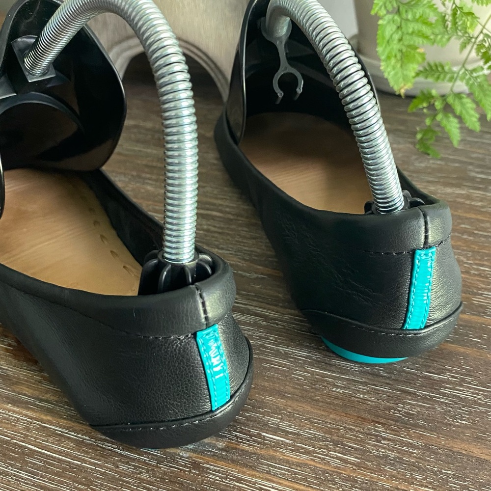 Tieks by Gavriell Italian Leather Black Slip On Ballerina Ballet Flats Shoes 6 - Picture 10 of 17
